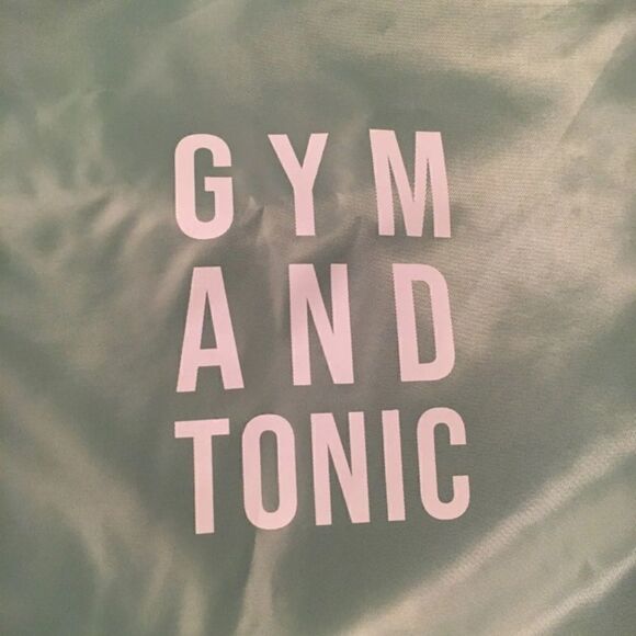 Polyester Sling  backpack Saying (Gym And Tonic) - Picture 3 of 5